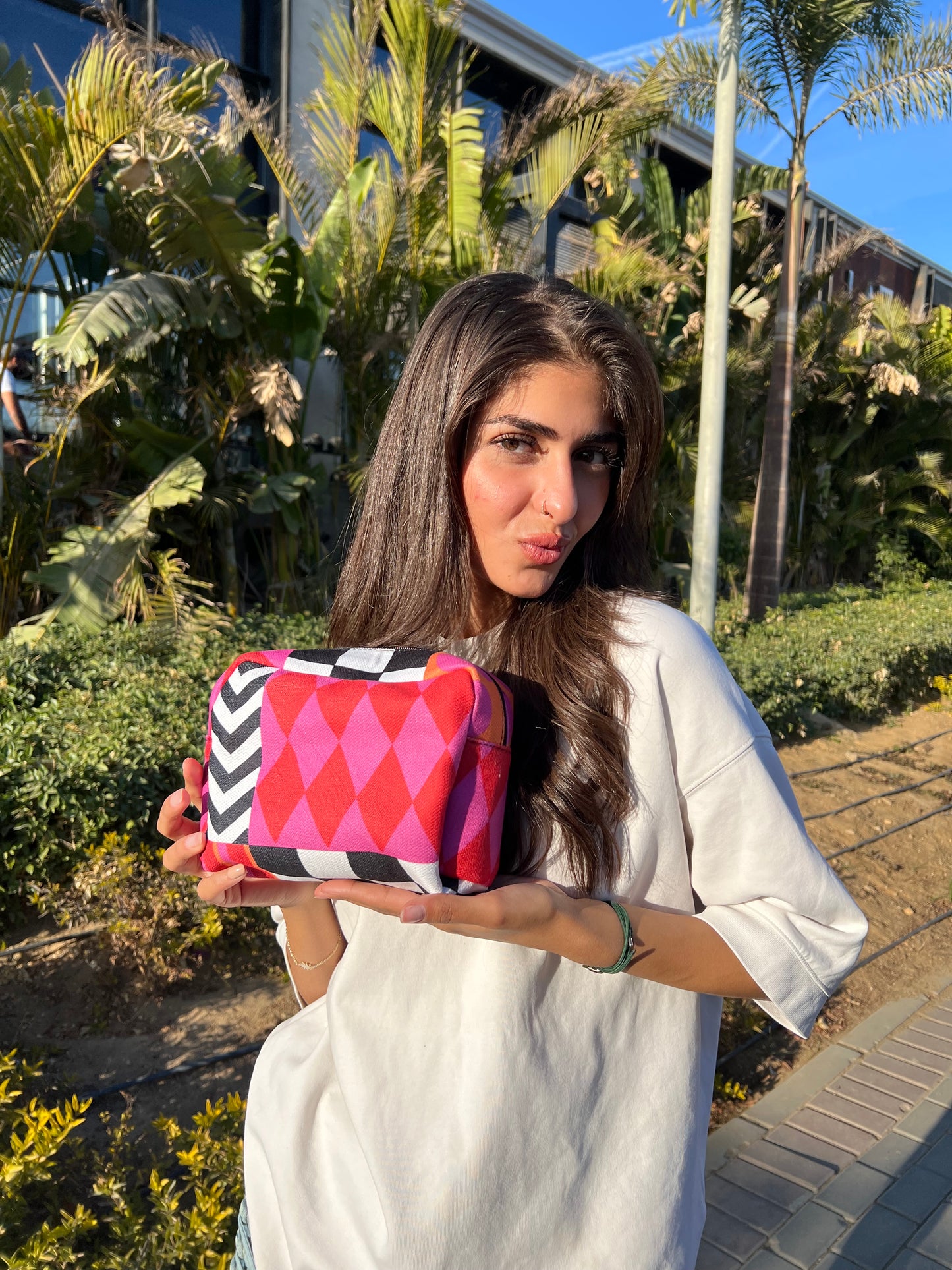 Fuchsia Fiesta Makeup Bag