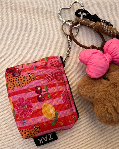 Fuchsia Bow Star Coin Pouch Charm