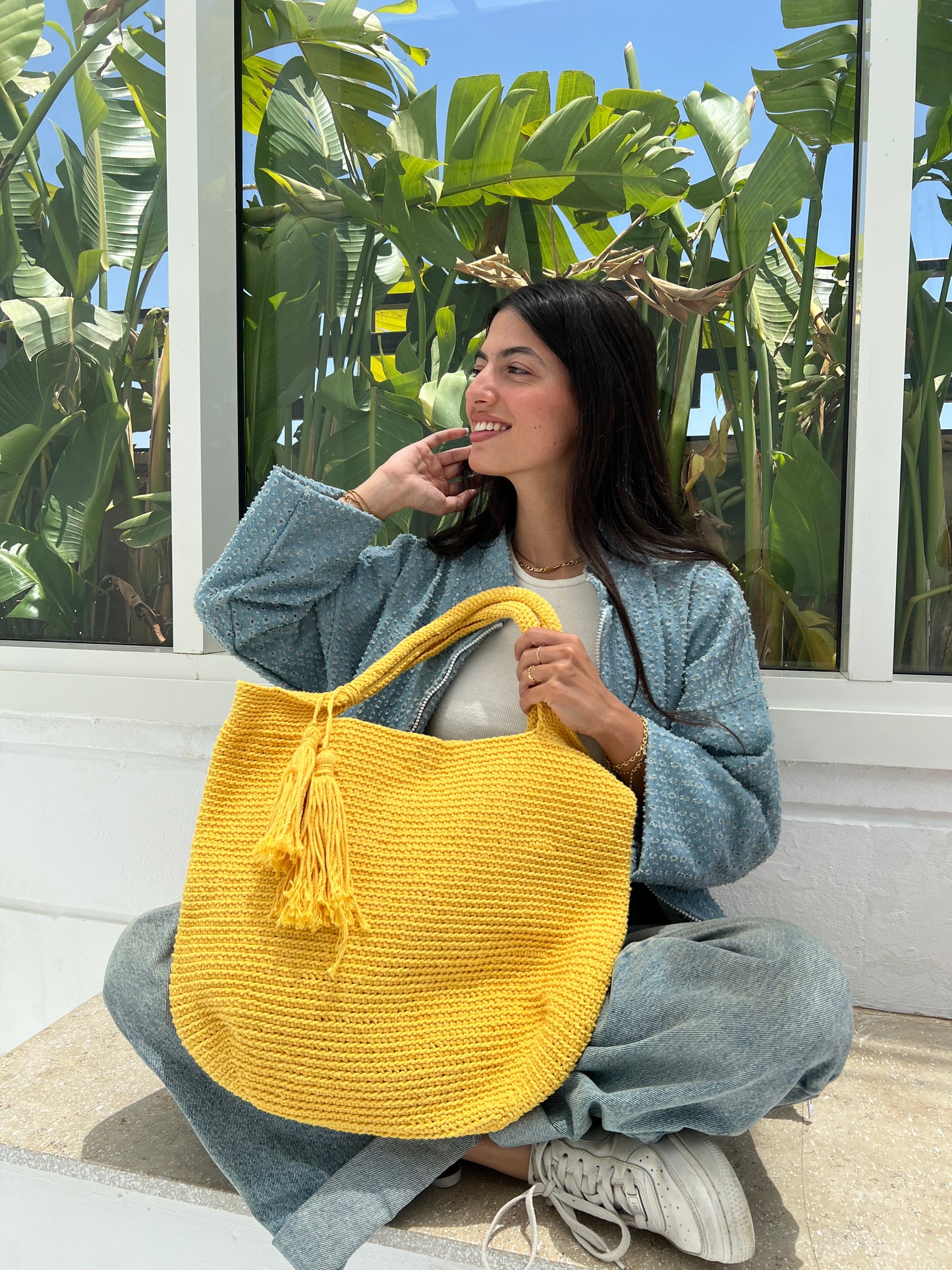 Riva Crochet Bag – Yellow