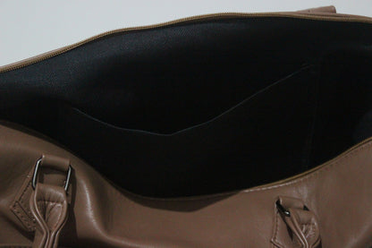 Leather Duffle Bag - Camel