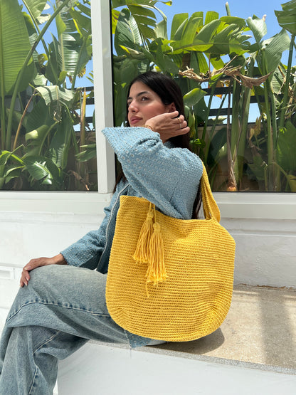 Riva Crochet Bag – Yellow